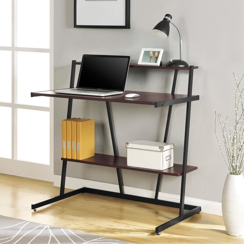 adjustable height desk shelf