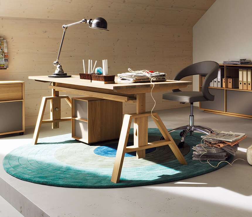 adjustable height desk wood