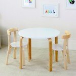 childrens table and chairs oak
