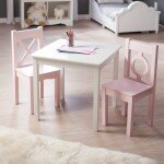childrens table and chairs pink