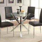 glass dining table round