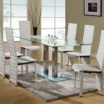 glass dining table set for 6