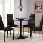 glass dining table with 4 chairs