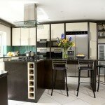 kitchen island table with wine rack