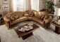 Classic House Design with Leather Sectional Sofa