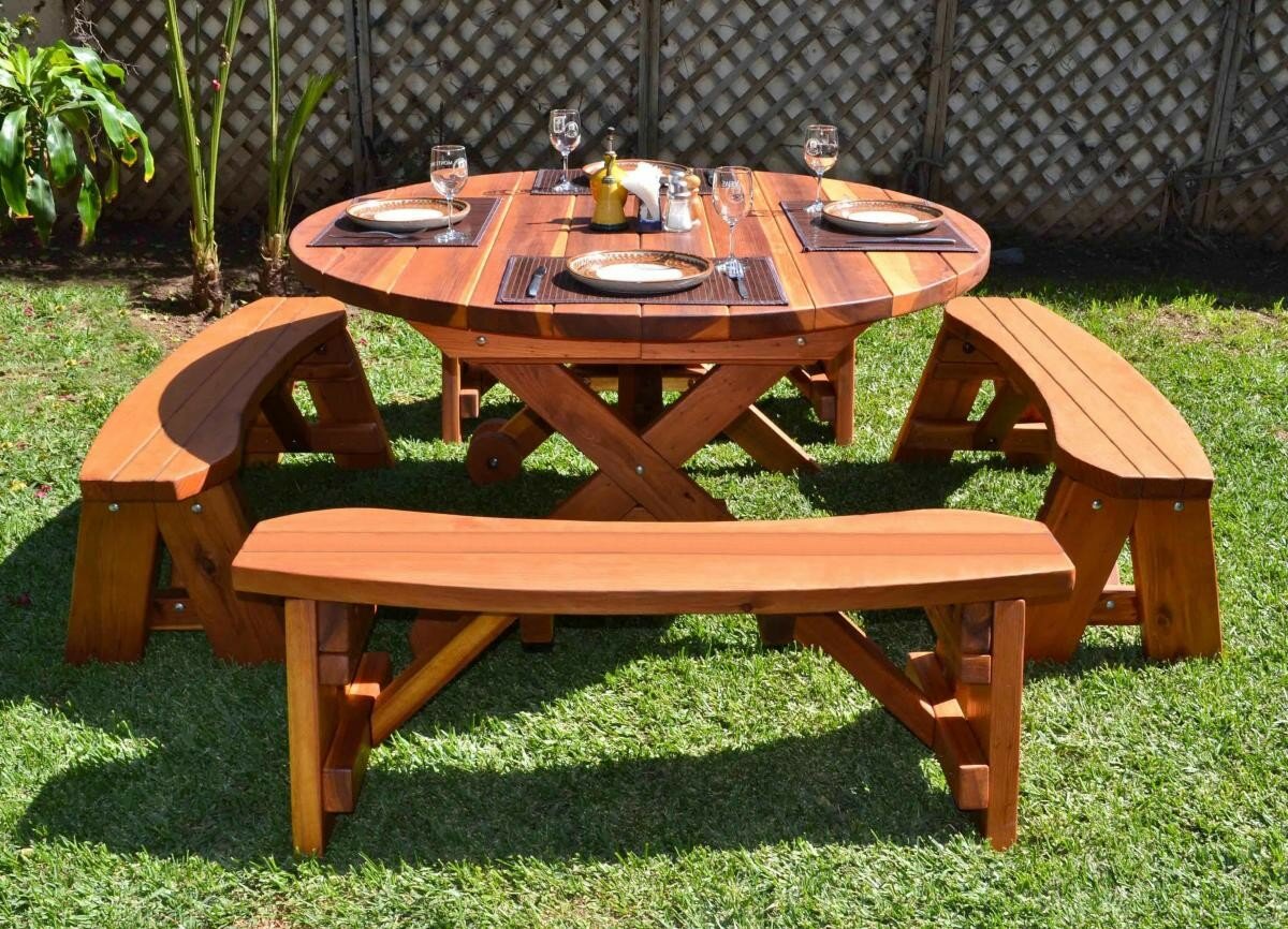 patio table with bench