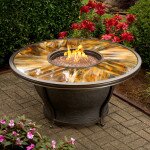 patio table with gas fire pit