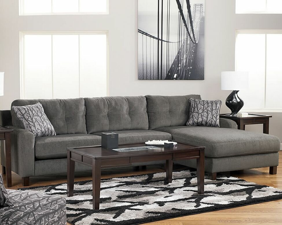 small sectional sofa grey