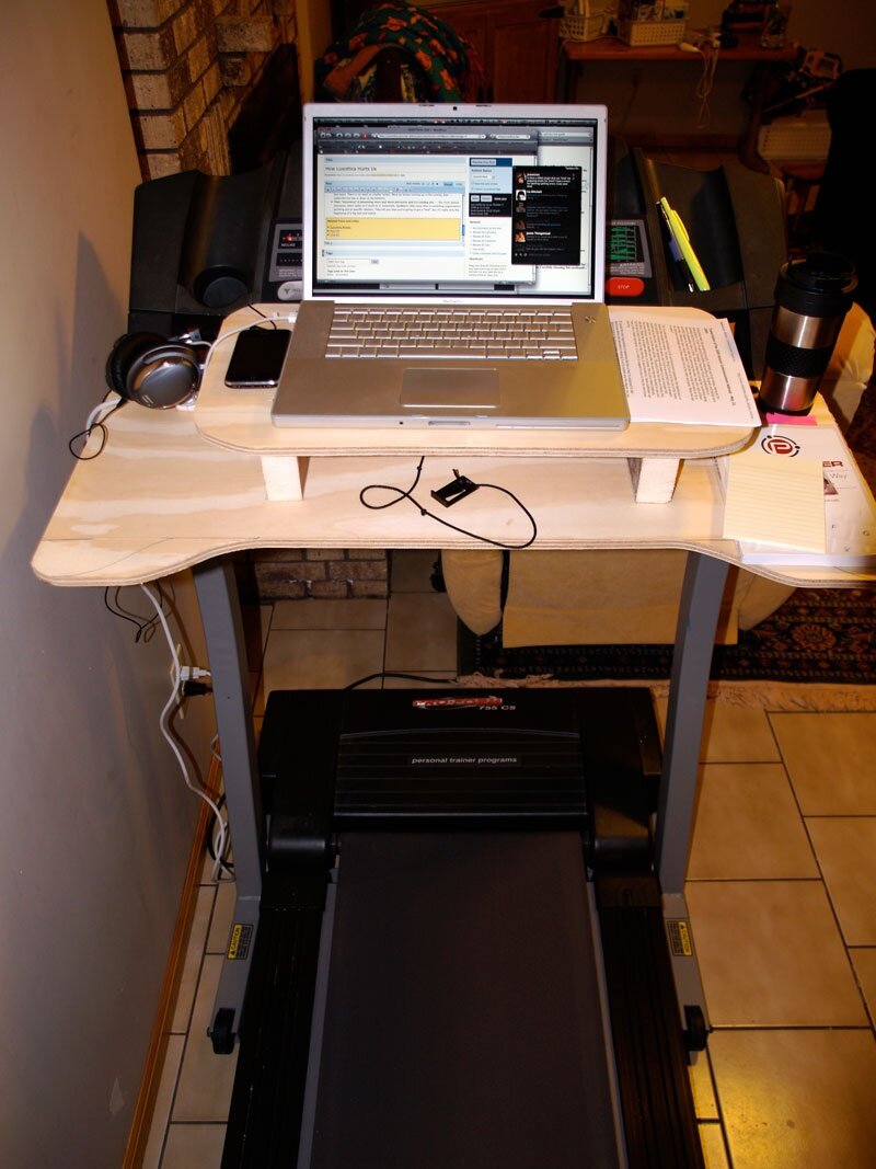 treadmill desk laptop holder