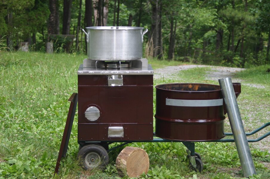 wood gas cook stove design
